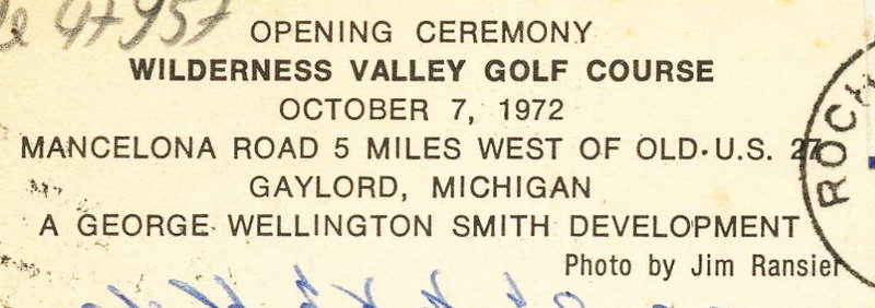 Black Forest At Wilderness Valley (Wilderness Valley Golf Course) - Vintage Postcard (newer photo)